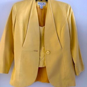 Christian Dior Long Blazer with mini top with matching skirt